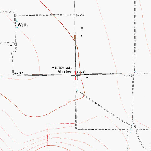 Topographic Map of Old La Plata Cemetery, TX