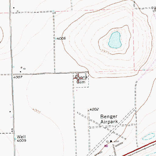 Topographic Map of Friona Cemetery, TX