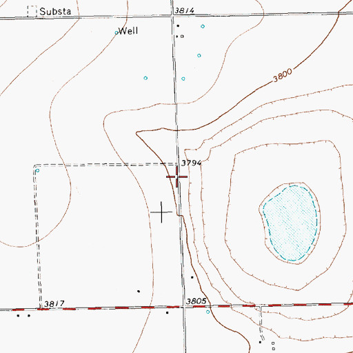 Topographic Map of Bula Cemetery, TX