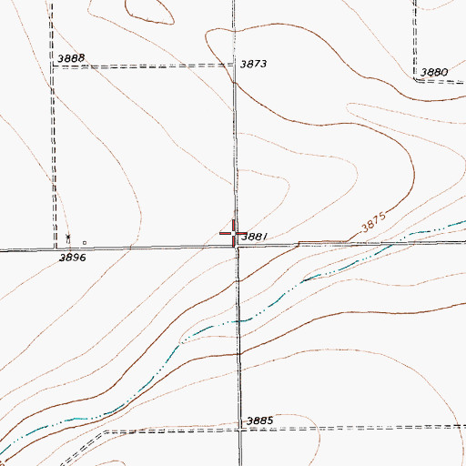 Topographic Map of Maple Cemetery, TX