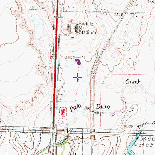 Topographic Map of T-Anchor Ranch Cemetery, TX
