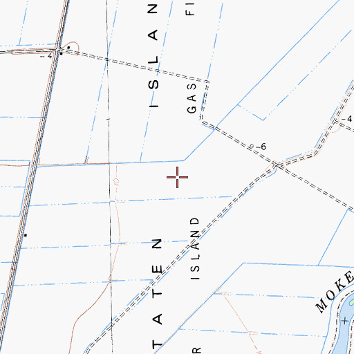 Topographic Map of River Island Gas Field, CA