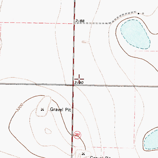 Topographic Map of Della Plain Cemetery, TX