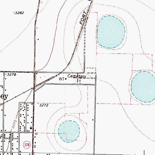 Topographic Map of Lockney Cemetery, TX