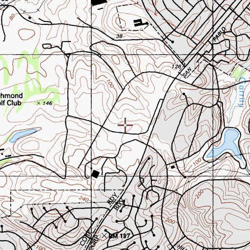 Topographic Map of San Pablo Oil Tank Farm, CA