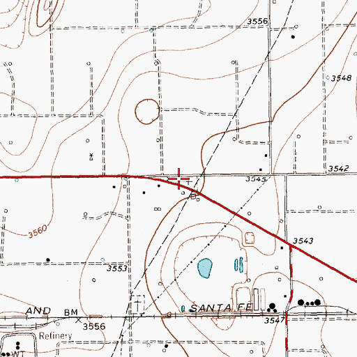 Topographic Map of Hockley County Hispanic Cemetery, TX