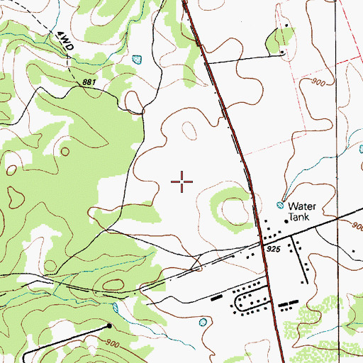 Topographic Map of Central Texas State Veterans Cemetery, TX