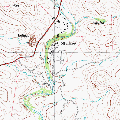 Topographic Map of Brooks - Fuentes Cemetery, TX