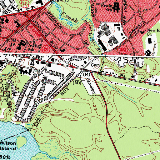 Topographic Map of Coastal Carolina State Veterans Cemetery, NC
