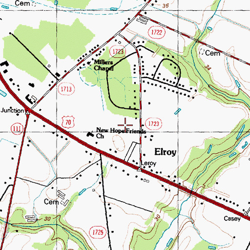 Topographic Map of Eastern Carolina State Veterans Cemetery, NC
