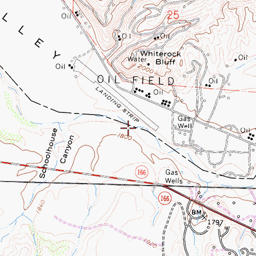 Topographic Map of Russel Ranch Oil Field, CA