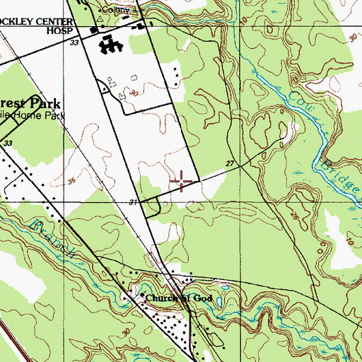 Topographic Map of Delaware Veterans Memorial Cemetery, DE