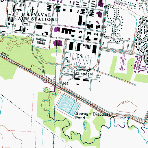 Topographic Map of Naval Air Station Memphis Post Office, TN