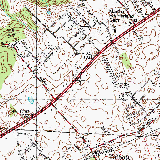 Topographic Map of Talbott Post Office, TN