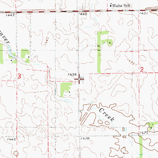 Topographic Map of Neuberg Congregational Cemetery, SD