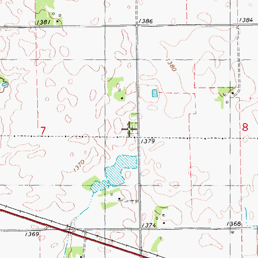 Topographic Map of Presbyterian Cemetery, SD