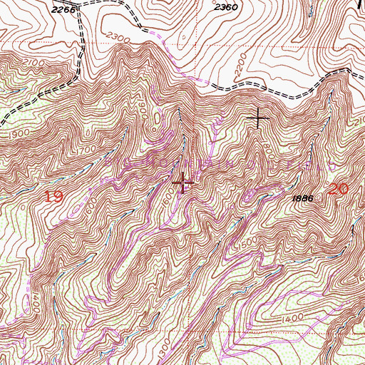 Topographic Map of Big Mountain Oil Field, CA