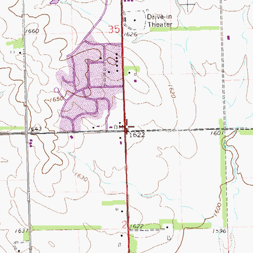 Topographic Map of A Prairie Cemetery, SD