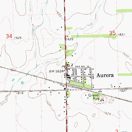 Topographic Map of Saint Wiliams Catholic Cemetery, SD