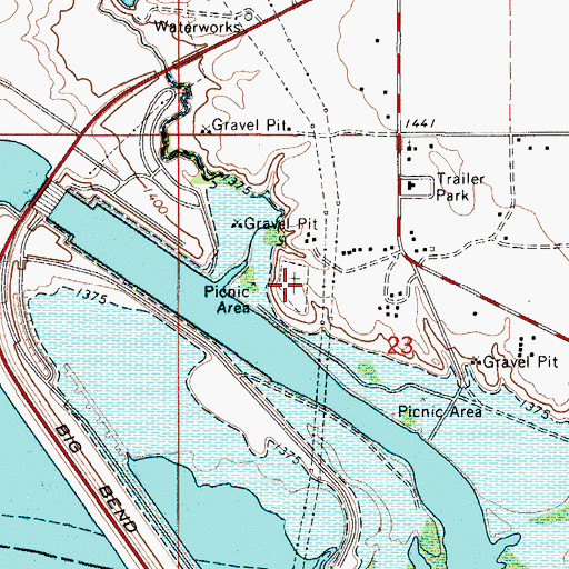 Topographic Map of Christ Episcopal Cemetery, SD