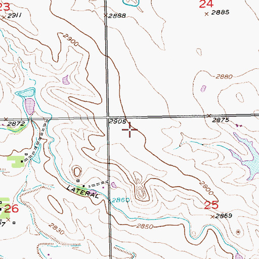 Topographic Map of Maass Cemetery, SD