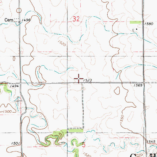Topographic Map of Congregational Church Cemetery, SD