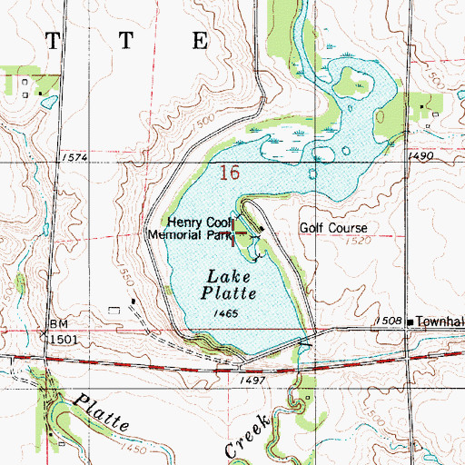 Topographic Map of Henry Cool Memorial Park, SD