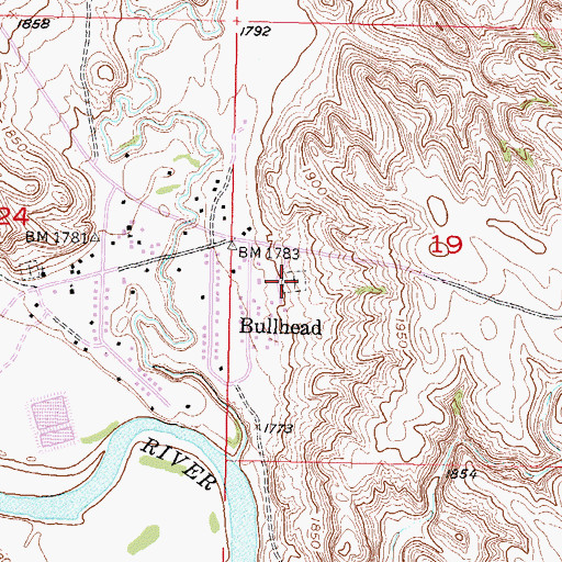 Topographic Map of Saint Aloysius Cemetery, SD