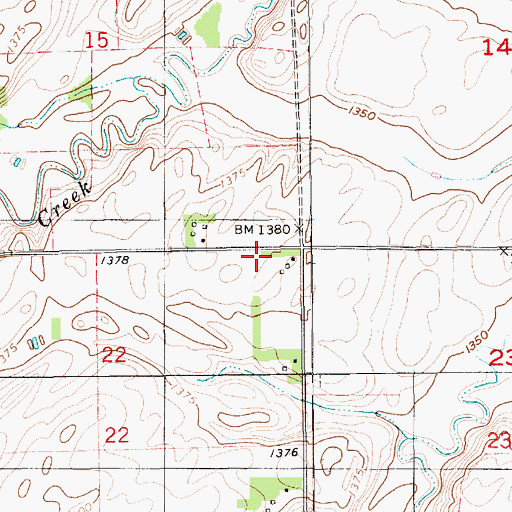 Topographic Map of Lisbon Township Cemetery, SD