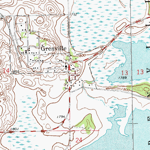 Topographic Map of Saint Joseph Catholic Cemetery, SD