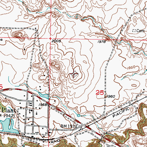 Topographic Map of Congregational Cemetery, SD