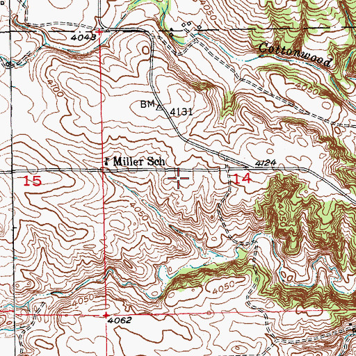 Topographic Map of Minnekahta Valley Cemetery, SD
