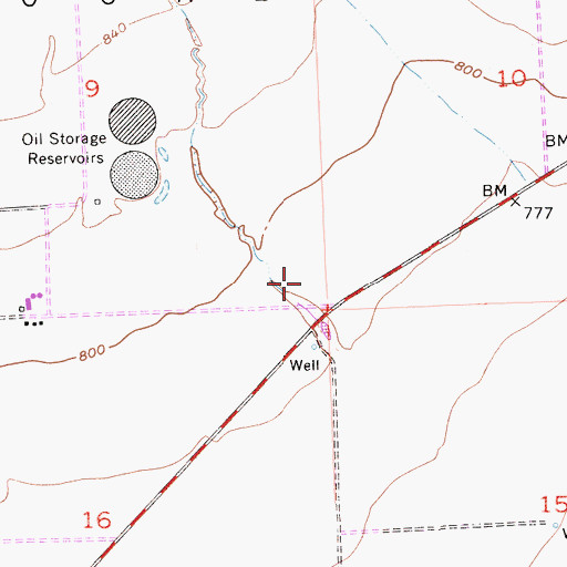 Topographic Map of Coalinga Oil Field, CA