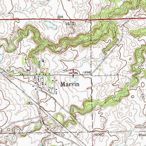 Topographic Map of Osceola 2 Cemetery, SD