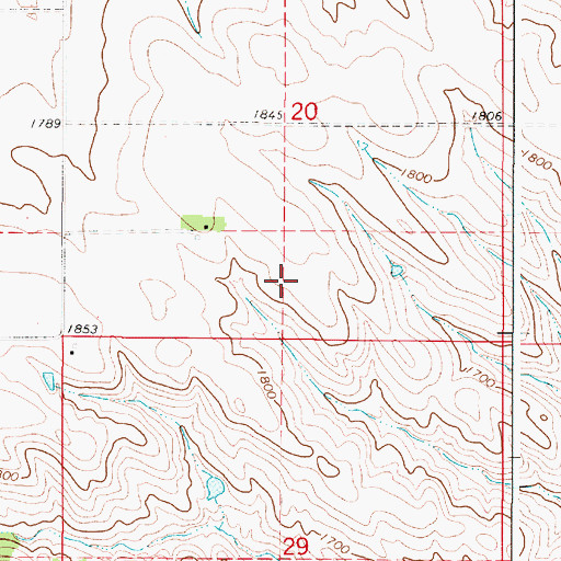 Topographic Map of Brozik Family Cemetery, SD
