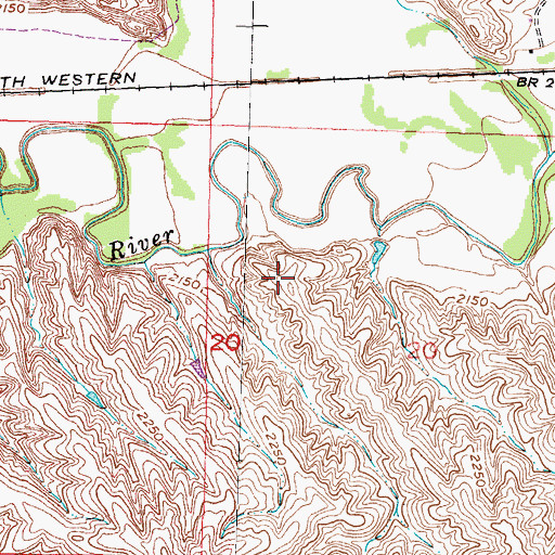 Topographic Map of Wyckoff Cemetery, SD