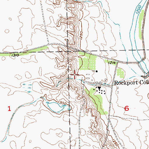 Topographic Map of Friedhof Cemetery Rockport Colony Cemetery, SD