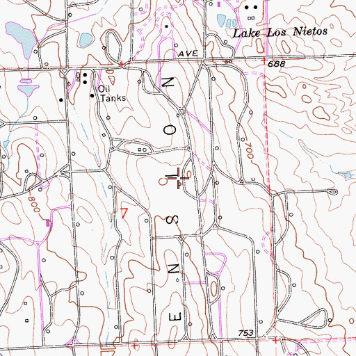 Topographic Map of East Coalinga Extension Oil Field, CA