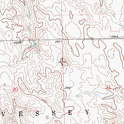 Topographic Map of Lodgepole Butte Baptist Cemetery, SD