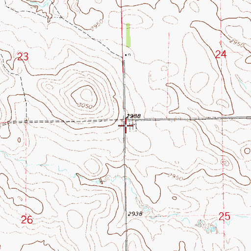 Topographic Map of Nathanel Lutheran Cemetery, SD