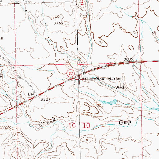 Topographic Map of Slim Buttes Battlefield Monument Cemetery, SD