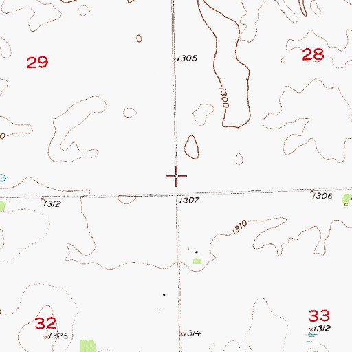Topographic Map of Baumbach Cemetery, SD