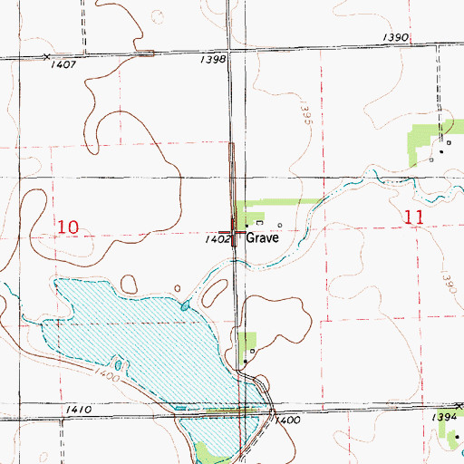 Topographic Map of Christina Hensel Koth Gravesite, SD