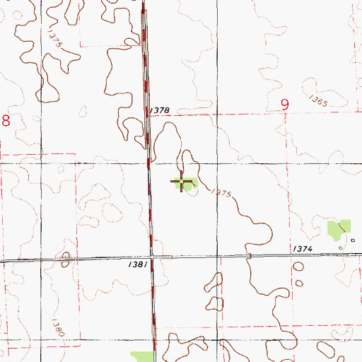 Topographic Map of Emil G Mogck Farm Cemetery, SD