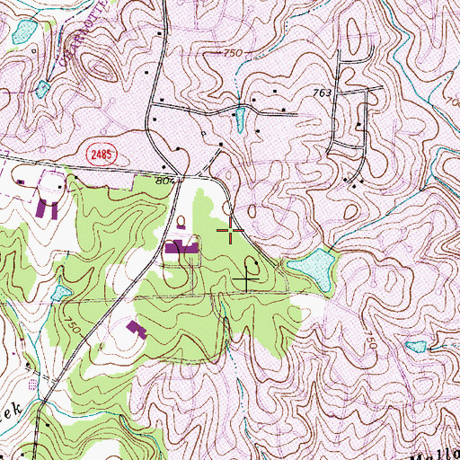 Topographic Map of WT Harris Post Office, NC