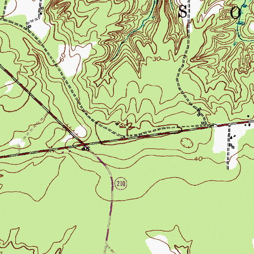 Topographic Map of Sneads Ferry Post Office, NC