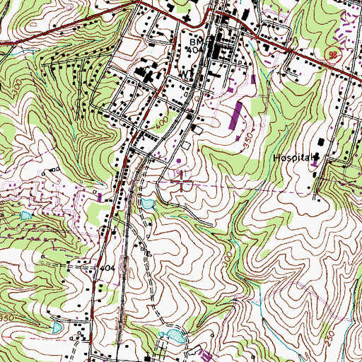 Topographic Map of Wake Forest Post Office, NC