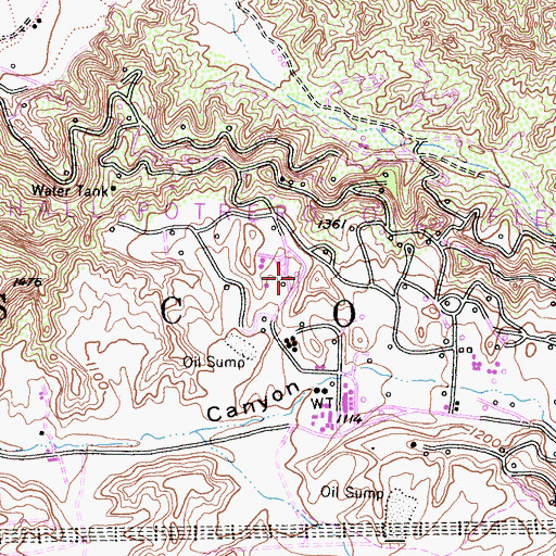 Topographic Map of Newhall Potrero Oil Field, CA