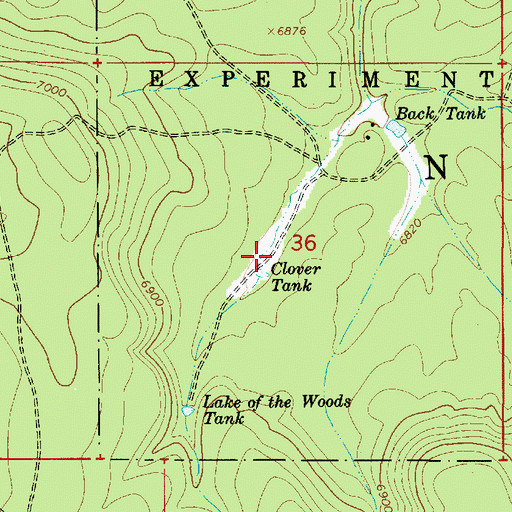 Topographic Map of Clover Tank, AZ