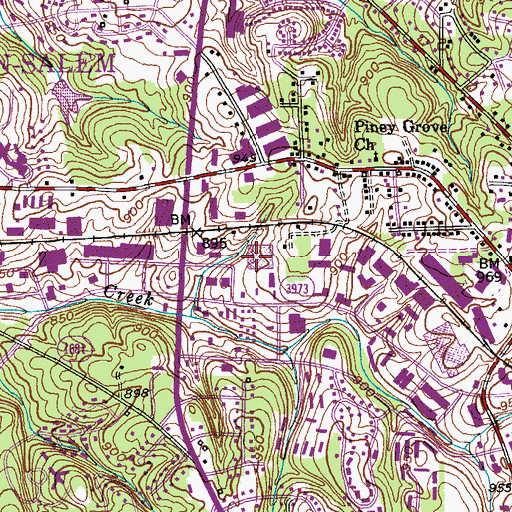 Topographic Map of North Point Post Office, NC
